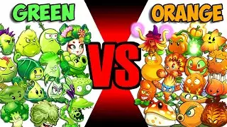 Team ORANGE vs GREEN - Which Plant Team 's Best? - PvZ 2 Team Plant Vs Team Plant