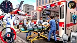 Ambulance Van Emergency Driving 2026 - 911 Helicopter Rescue Flight Simulator - Android GamePlay