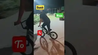 BMX Drop fail #dumbwaystodie2 #sketch #cool #mtb #drop #fullsend #shorts #bench #falldamage #epic