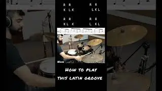 Latin groove - how to play 🥁 #drums #drum #drumlessons