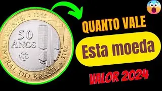 Quanto vale esta moeda! 1 real 2015 bc 50 anos, valor 2024.