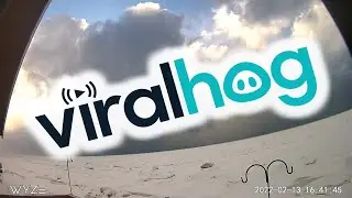 Rare Winter Waterspout or Snow Devil on Lake Michigan || ViralHog