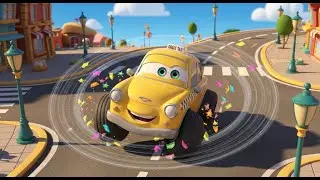 Giggle Taxi and the Ticklish Tires | Nursery Rhyme for Toddlers & Animated Kids Sing Along 🚕😂