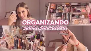 ORGANIZANDO A MINHA PENTEADEIRA | fazendo a limpa nas maquiagens pra começar 2026! - Luiza Vinco