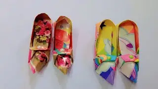 Easy Paper Shoes Craft | How to Make Mini Paper Shoes at Home | DIY paper shoes