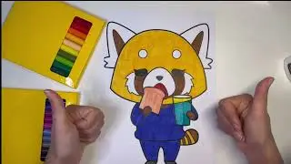 ✨😺 Aggretsuko | Painting and Glittering for Kids & Toddlers