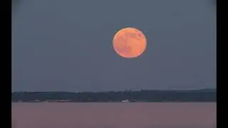 Lake Livingston SuperMoon Rising