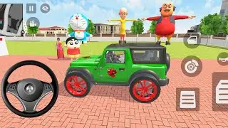 Car Bike Game: Franklin ordered an Indian Green Thar and drives a new Indian Police Gadi in game #1