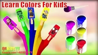 Learn Colors Finger Family Song Nursery Rhymes Body Paint Hand with Spiderman Hukl  Paw patrol masha