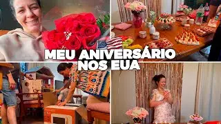 MEU ANIVERSÁRIO NOS EUA 🥹🎉 | Festinha em Família + Surpresas Incríveis! 🇺🇸🎁