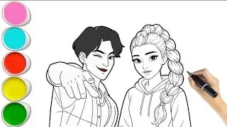 Kpop Demon Hunters Coloring Pages ,Kop Coloring easy, Kpop Drawing for kids and 