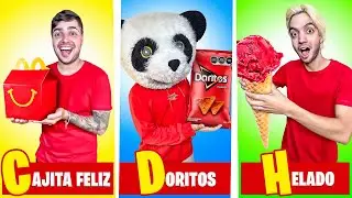 1 HORA para COMER COMIDA de COLOR ROJO en ORDEN ALFAB&Eacute;TICO !!