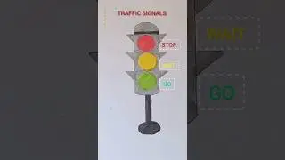 Traffic Signal Drawing Easy | Traffic Light Drawing for Kids.