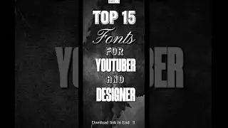Every YouTuber needs these FONTS ☢️💲 #bestfonts #vijaygfx #amlit