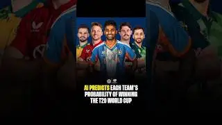AI PREDICTS EACH TEAM'S PROBABILITY OF WINNING THE T20 WORLD CUP #shorts