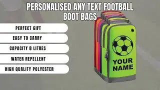 Personalised Name Football Boots Bag Children's Sports Bags Rugby PE Gym Kit Bag for Boys Girls Kids