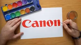 How to draw the Canon logo - キヤノンのロゴの描き方
