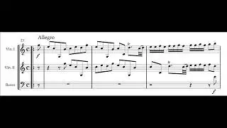 Porpora, Sinfonia da camera op. 2 n. 2 - I-II: Adagio-Allegro (score)