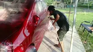 Merah Candy / Red Candy Dasaran Silver Metalik ( Honda Jazz Vtech Gd3 )