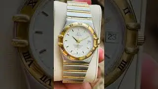 omega Constellation Automatic two tone Swiss men's full bar watch