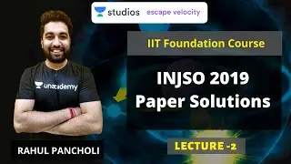 INJSO 2019 Paper Solutions | IIT Foundation | Rahul Pancholi | Use Code RALIVE to Get 10% OFF