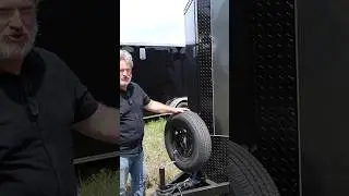 Spare Tire Mount on Tongue - Cargo trailer custom option showcase #enclosedtrailer #cargotrailer