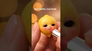 Cute Lemon with Red Lipstick 🍋💄 ASMR Smile #aivideo #funny #indianfood #cute #reels #youtubeshorts
