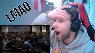 KAUSCHDADDY BEER PONG IN LECTURE PRANK *REACTION!!*