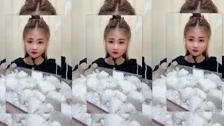 ASMR ICE EATING - HER SOLO - WHITE ICE -SOFT ICE -CHUNKS ICEE -CRUNCHY ICE -ASMR ICE#iceeatinglovers