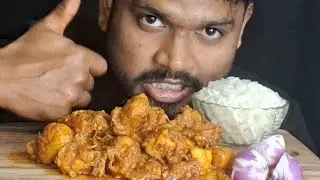 SPICY 🥵 CHICKEN KOSHA, STEAMING RICE AND SALAD MUKBANG 🔥🍚😋