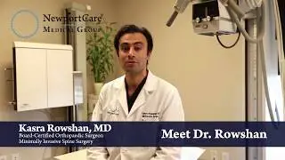 Dr. Kasra Rowshan - Orthopaedic Spine Surgeon | NewportCare Medical Group