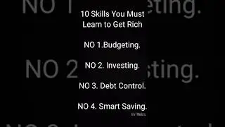 10 Skills You Must Learn to Get Rich. #motivation #quotes #life