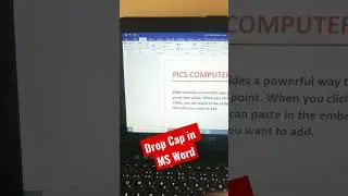 Drop Cap in MS Word #viral #shorts #viralvideo #dropcap #msword #computershorts #computereducation