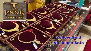 Tanishq Yellow Gold Necklace Set Designs With Price/Light Weight gold Necklace set/deeya/Hindi