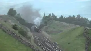 LMS 48151 Slogs towards Aisgill with the returning Fellsman on the 4/7/12