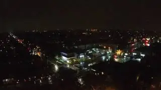Yuneec Breeze 4K night flight windy shot in 4K unstablized