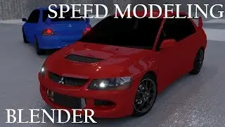 Mitsubishi Lancer Evolution VIII(8) | Blender Timelapse Car Speed Modeling ランエボ8をBlenderでモデリング
