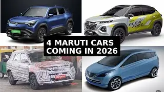 4 Upcoming Maruti Suzuki Cars In 2026 🔥 e Vitara EV, Brezza Facelift, Fronx ADAS & New EV MPV!