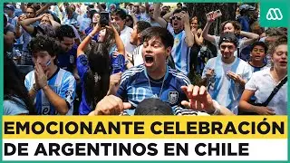 Argentinos en Chile celebran la copa del mundo: El momento exacto del triunfo