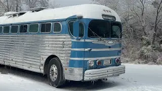 Getting the 80yr old bus ready for a trip to Disney.  Headed to warmer weather! 