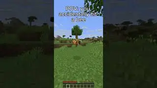 POV: you accidentally hit a bee #minecraft #memes #minecrafthumor #gaming #minecraftmemes #funny