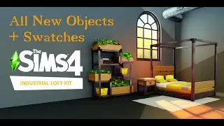 The Sims 4 - New Industrial Loft Kit - All New Objects + Swatches #Shorts