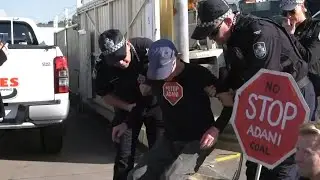 At least 10 arrested after Qld Adani protest