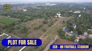 ID 2555 - Land For Sale in ECR || Nr International Football Stadium||3Side Road ||