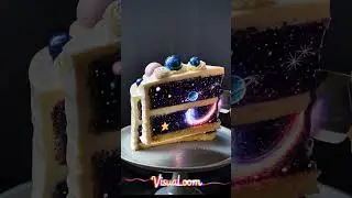 🌌 【ASMR】Cosmic Cake Slice | Satisfying Galaxy Layers #shorts #asmr #aiasmr #satisfying #viral #aiart