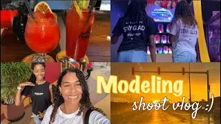 GRWM / BTS of one of my modeling gigs 📸🍹🪩 