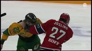 Hifk-Ilves Sean Josling ja Teemu Engberg tappelu 9.1.2026