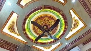 This is the Master Bedroom with Victorian False Ceiling Design || JK Gypsum Decoration