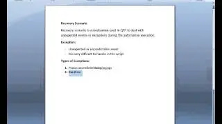 lrnsm: UFT Recovery scenario