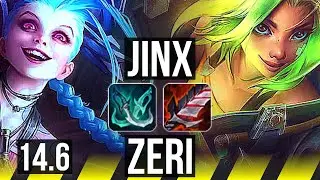 JINX & Rell vs ZERI & Senna (ADC) | Quadra, 500+ games, 20/5/8, Dominating | EUW Challenger | 14.6